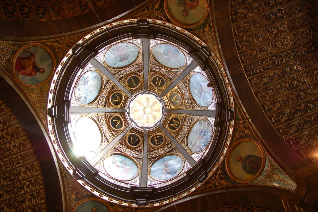lluc church ceiling