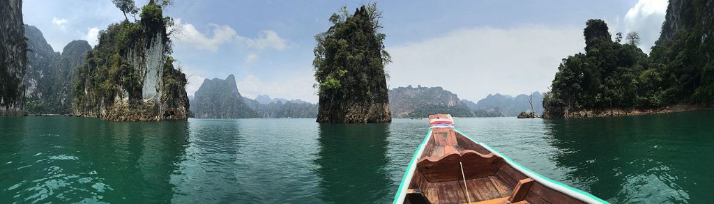 Long tail boat Cheow Lan Lake